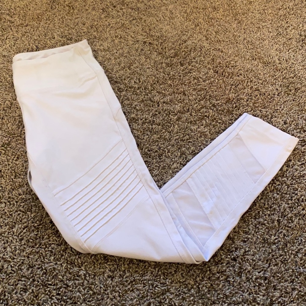 Athletic moto leggings